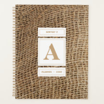 Rustic Burlap Monogram Erstbenennungsbuch