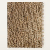 Rustic Burlap Monogram Erstbenennungsbuch Planer (Rückseite)