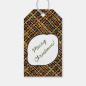 Rustic Burlap Pattern Schwarz mit Text Gruß Geschenkanhänger (Vorderseite)