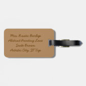 Rustic Burlap Personalisierte Gepäckmarken Gepäckanhänger (Rückseite horizontal)