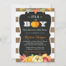 Rustic Burlap Pumpkin Es ist eine Baby-Dusche für 