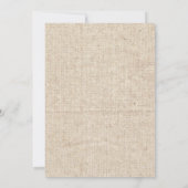 Rustic Burlap: Rustic Burlap - Party für Rentenert Einladung (Rückseite)