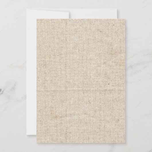 Rustic Burlap: Rustic Burlap - Party für Rentenert Einladung (Rückseite)