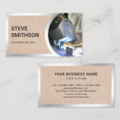 Rustic Burlap Steel Welder Welder Visitenkarte (Vorne/Hinten)