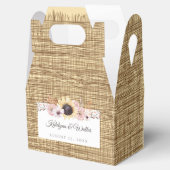 Rustic Burlap Sunflower Bouquet Wedding Geschenkschachtel (Geöffnet)