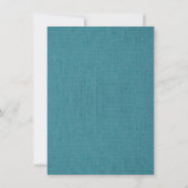 Rustic Burlap Vintag Blue Wedding Einladungen (Rückseite)