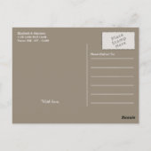 Rustic Burlap Wedding Danke Postkarte (Rückseite)