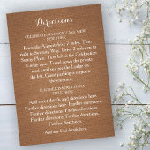 Rustic Burlap Wedding Directions Card Einladung