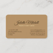 Rustic Burlap Wedding Planner Business Card Visitenkarte (Rückseite)