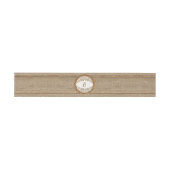 Rustic Burlap Wood Monogram Wedding Bly Band (Flach)