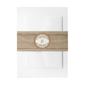 Rustic Burlap Wood Monogram Wedding Bly Band (Vorderseite Beispiel)