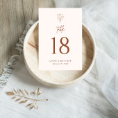 Rustic Burnt Orange Boho Elegant Wedding Tischnummer