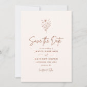 Rustic Burnt Orange Boho Wedding Save The Date (Vorderseite)
