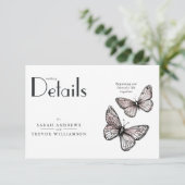 Rustic Butterflies Sketch Blush  Begleitkarte (Stehend Vorderseite)