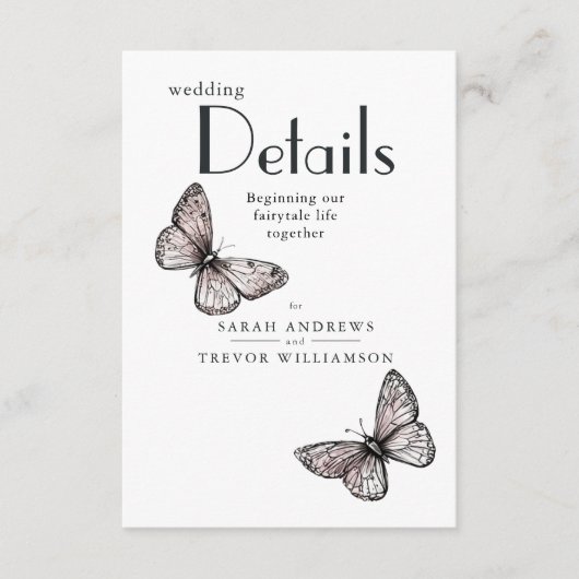 Rustic Butterflies Sketch Blush  Begleitkarte (Vorderseite)