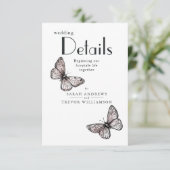 Rustic Butterflies Sketch Blush  Begleitkarte (Stehend Vorderseite)