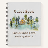 Rustic Cabin Custom Coordinated Guest Book Notizblock (Vorderseite)