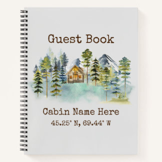 Rustic Cabin Custom Coordinated Guest Book Notizblock