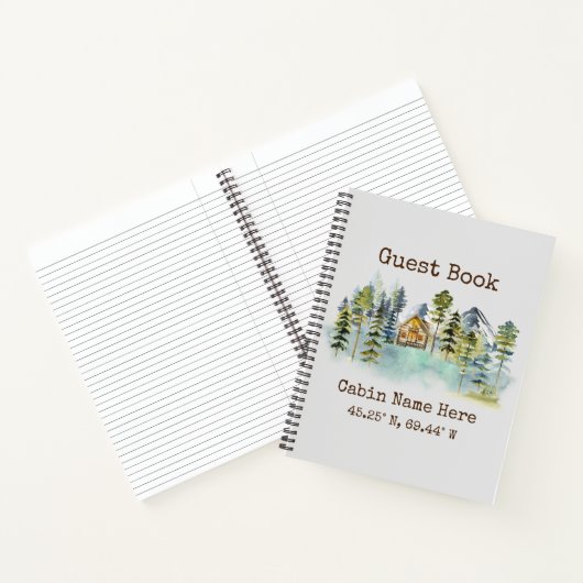 Rustic Cabin Custom Coordinated Guest Book Notizblock (Innenseite)