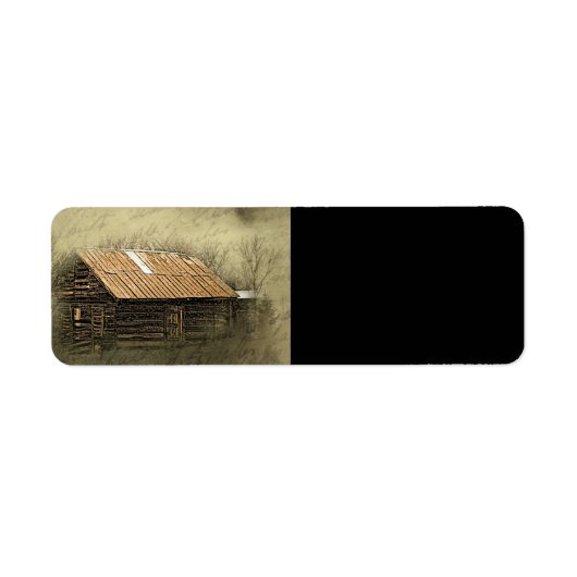 Rustic Cabin Vintage Weathered Postcard (Vorne)