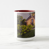 Rustic Cabin With Purples, Greens, Yellows Mug Tasse (Zentrum)