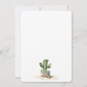 Rustic Cactus Cowgirl Rodeo Geburtstagsparty Einladung (Rückseite)