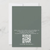 Rustic Cactus Rose Elegant Modern QR Code Wedding Einladung (Rückseite)