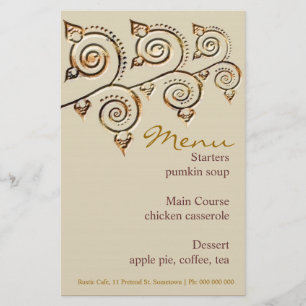 Rustic Café Menu Stationery