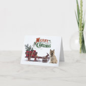 Rustic Cairn Terrier Weihnachten (Vorderseite)