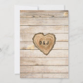 Rustic Cake on Wood Wedding Invitation Einladung (Rückseite)