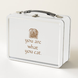 Rustic Calligraphy Bread Metal Lunchbox