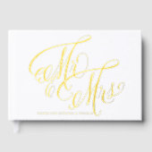 Rustic Calligraphy Foto Wedding Gästebuch (Vorderseite)