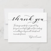 Rustic Calligraphy Sprig Wreath Wedding Vielen Dan Dankeskarte (Vorderseite)