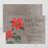Rustic Camellia Bridal Dusche Einladungen (Vorne/Hinten)