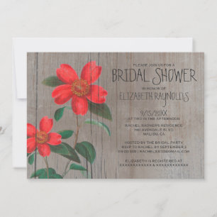Rustic Camellia Bridal Dusche Einladungen