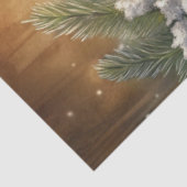 Rustic candles holly berry Christmas tissue paper Seidenpapier (Ausschnitt)