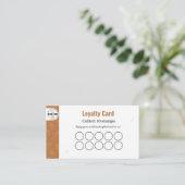 Rustic Caramel Bakery Loyalty Stamp Card Visitenkarte (Stehend Vorderseite)