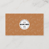 Rustic Caramel Bakery Loyalty Stamp Card Visitenkarte (Rückseite)