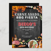 Rustic Carne Asada Mexikanische GRILLEN Geburtstag Einladung (Vorne/Hinten)