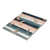 Rustic Celestial Stripe Moon Sun Earthy (2) Fliese (Seite)