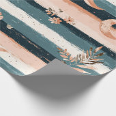 Rustic Celestial Stripe Moon Sun Earthy (2) Geschenkpapier (Ecke)