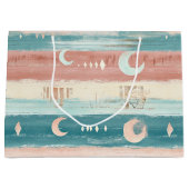 Rustic Celestial Stripe Moon Sun Earthy (4) Große Geschenktüte (Vorderseite)