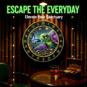 Rustic Celestial Turtle Butterfly Lodge Art Dartscheibe