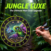 Rustic Celestial Turtle Butterfly Lodge Art Dartscheibe