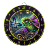 Rustic Celestial Turtle Butterfly Lodge Art Dartscheibe (vorne)
