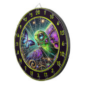 Rustic Celestial Turtle Butterfly Lodge Art Dartscheibe (Vorderseite rechts)