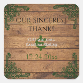 Rustic Celtic Claddagh Danke, Aufkleber