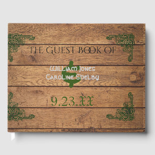 Rustic Celtic Claddagh Wedding Guest Book Gästebuch