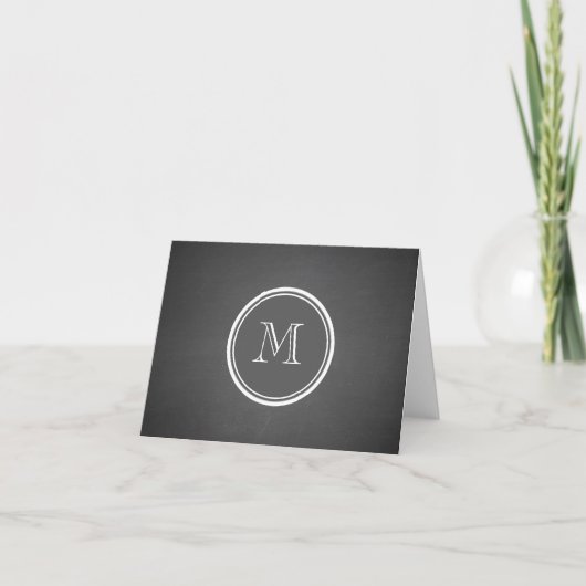 Rustic Chalkboard Background Monogram (Vorderseite)
