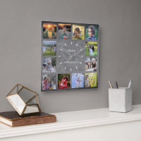 Rustic chalkboard Family Foto monogram Leimbild